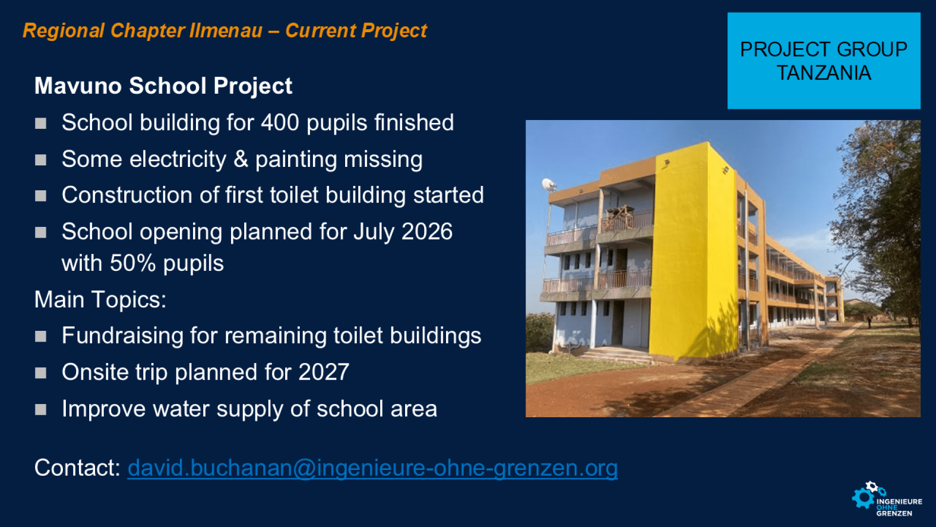 RG Ilmenau Präsentation Projektgruppe Tansania